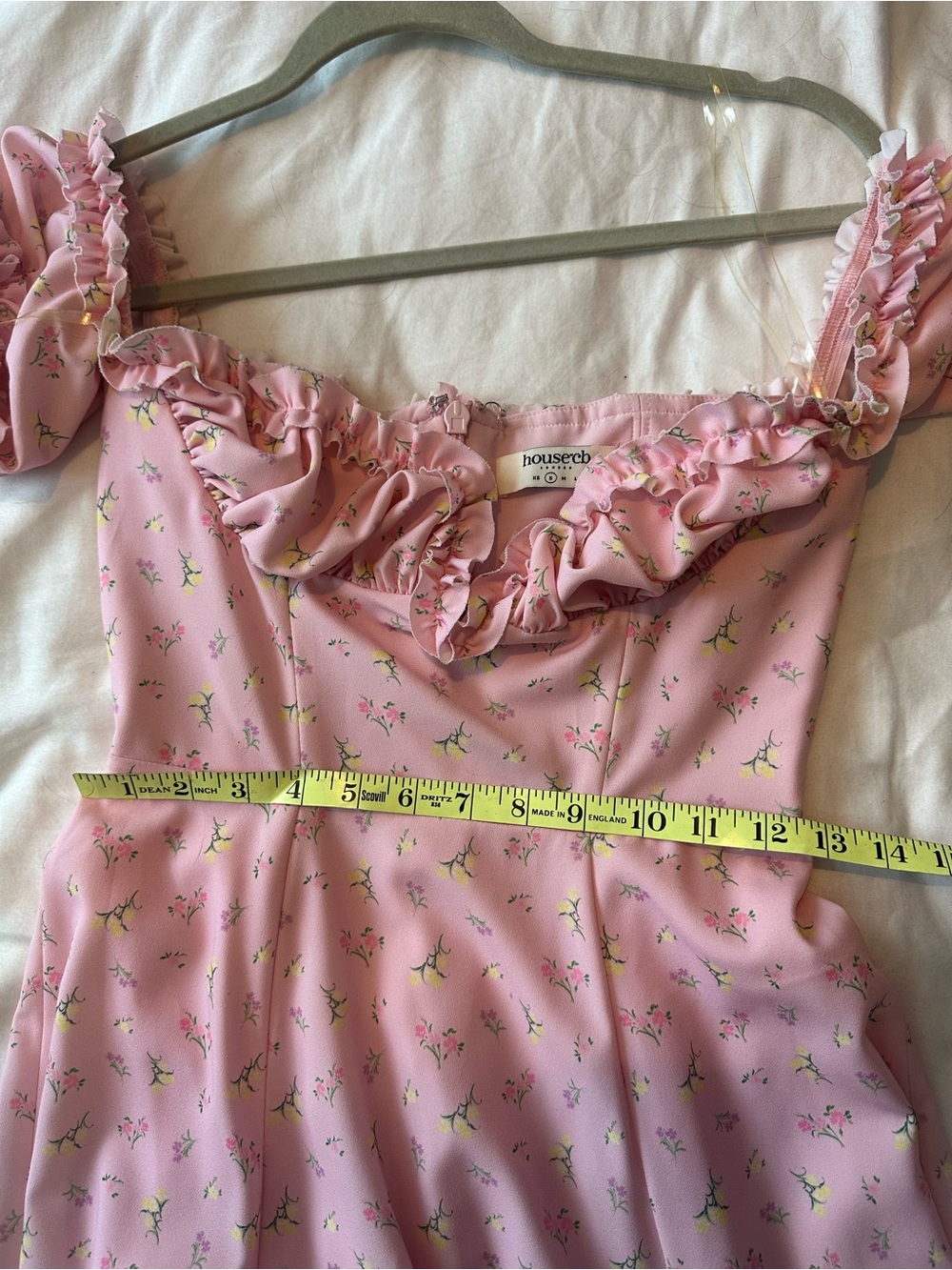 House Of CB Lauren Dress Small NWOT Pink Floral Midi Dress - Picture 8 of 9